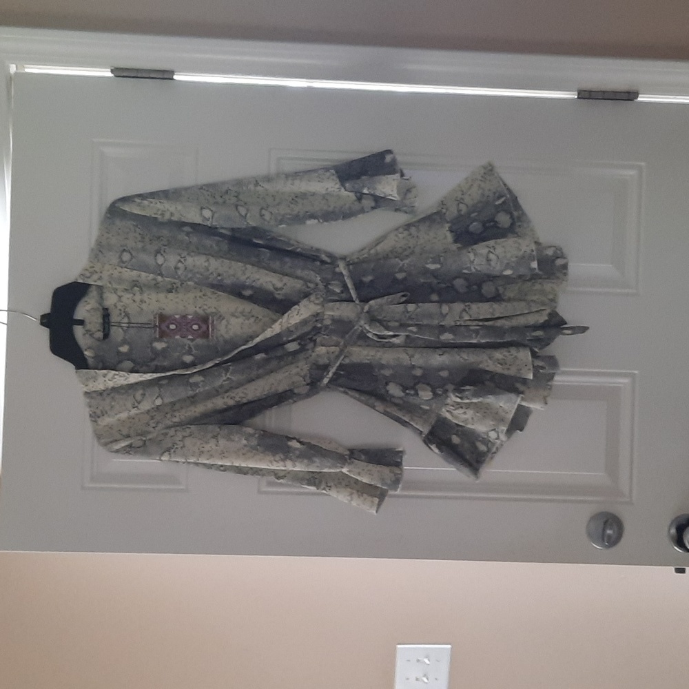 NWT Snake Print Ruffle Wrap Playsuit